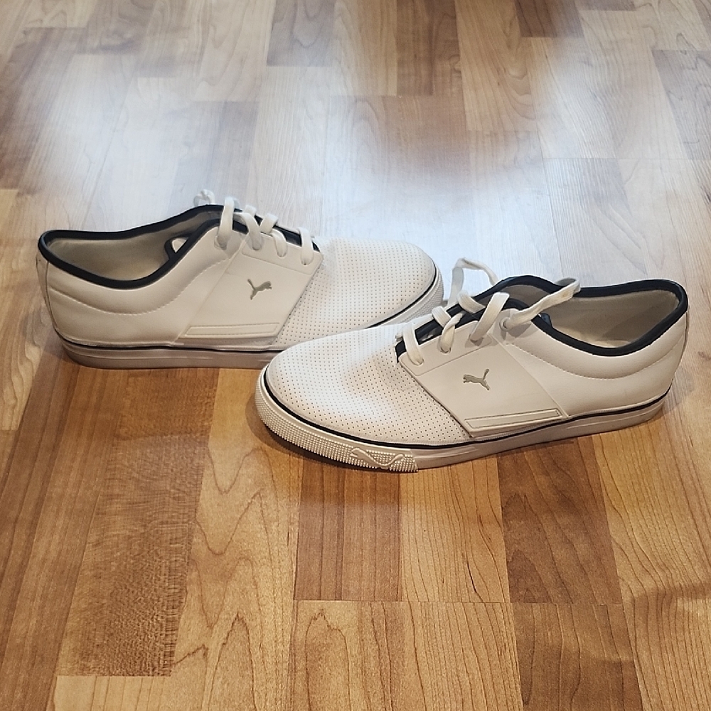 Puma Men's White on White Sneakers